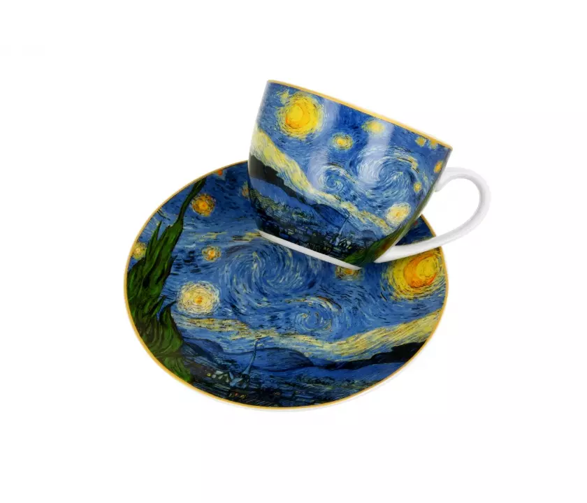 Filiżanka ze spodkiem STARRY NIGHT inspired by Van Gogh